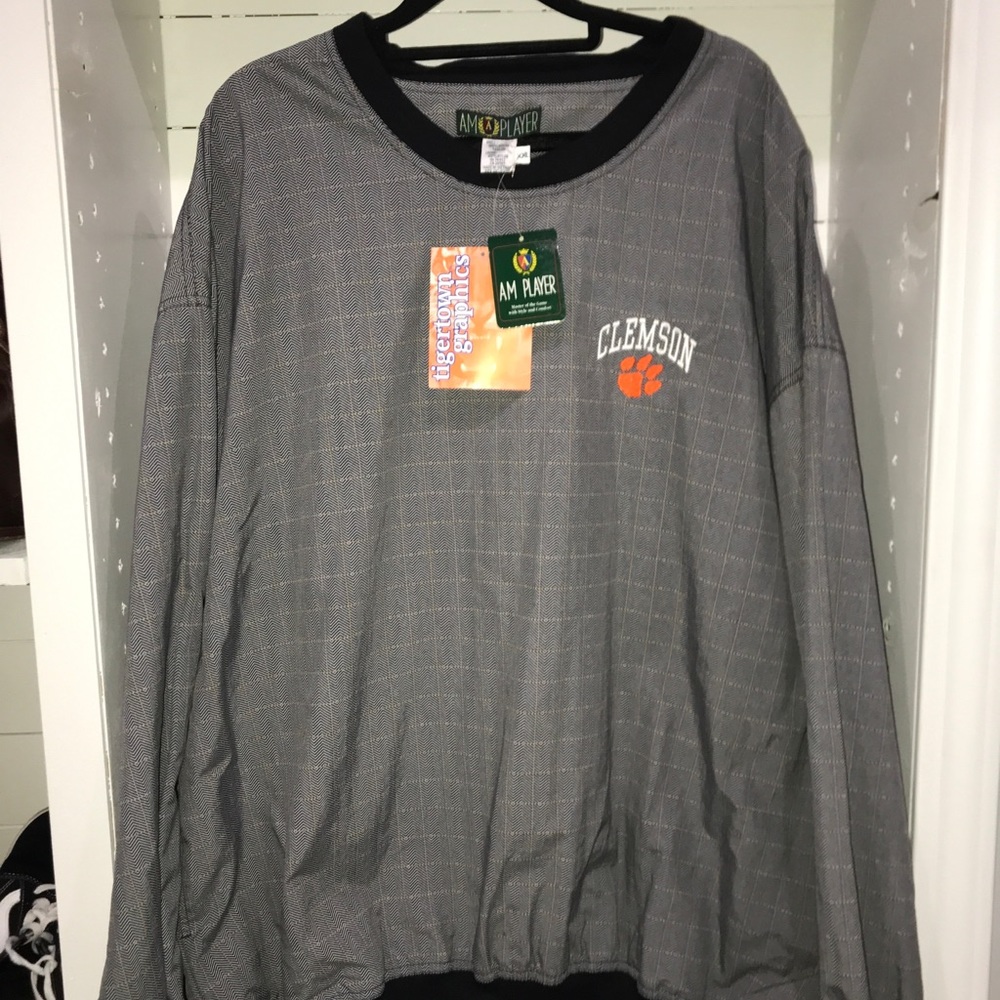 Vintage 90s clemson tigers pullover rain shirt/jacket deadstock